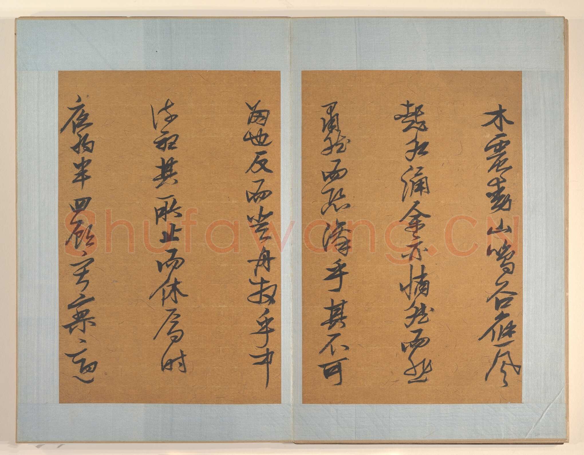 张瑞图《草书后赤壁赋》册 纸本 28.9×19.1厘米×8 天启六年(1626)纽约大都会艺术博物馆藏