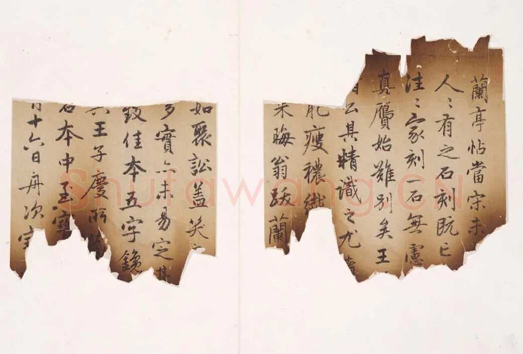 赵孟頫兰亭序摹本书法欣赏,摘自东晋定武兰亭序宋拓独孤本赵孟頫临本选页