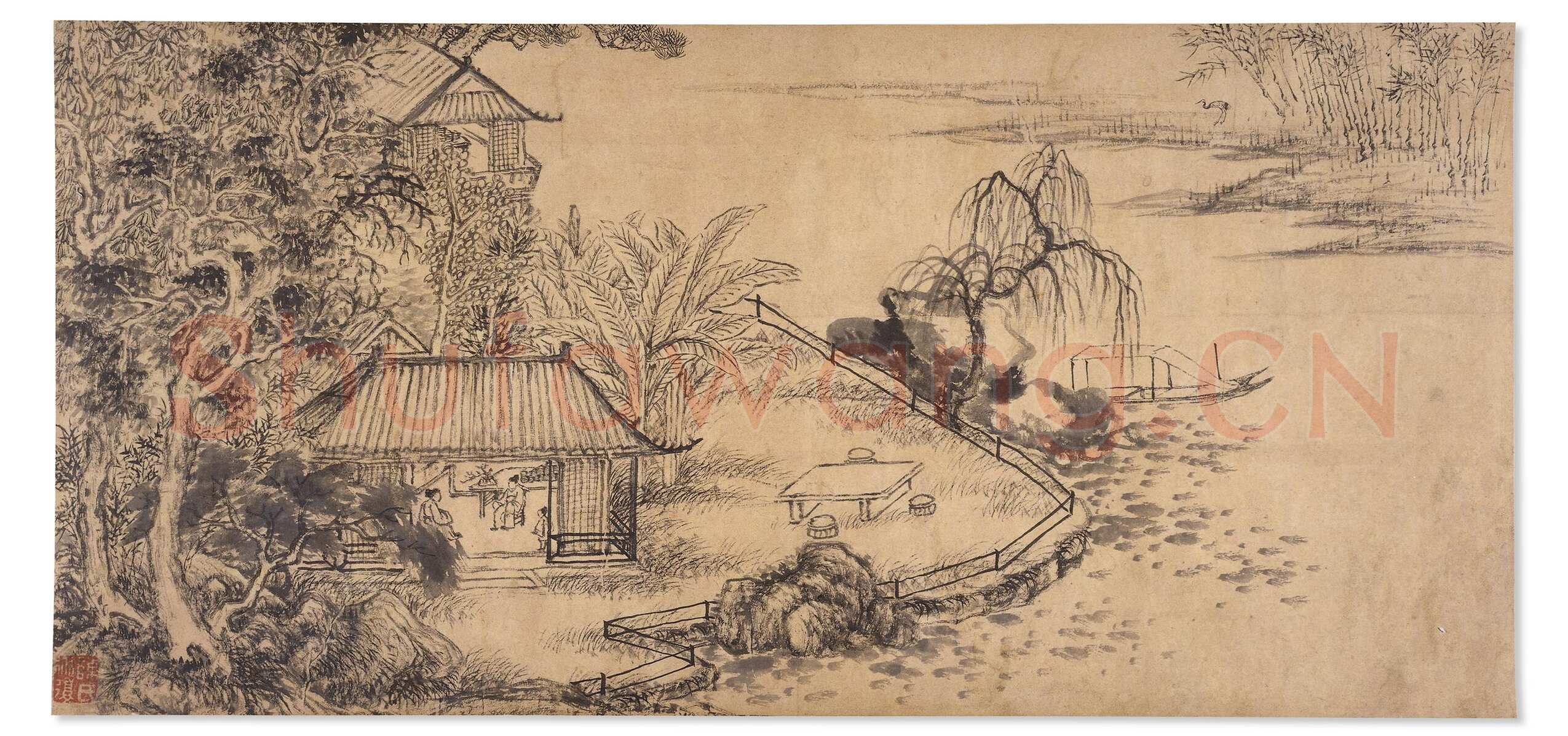 陈淳《昼锦堂记》纸本 草书 纵29.5，全卷 939.50cm 1544年 英国大英博物馆藏
