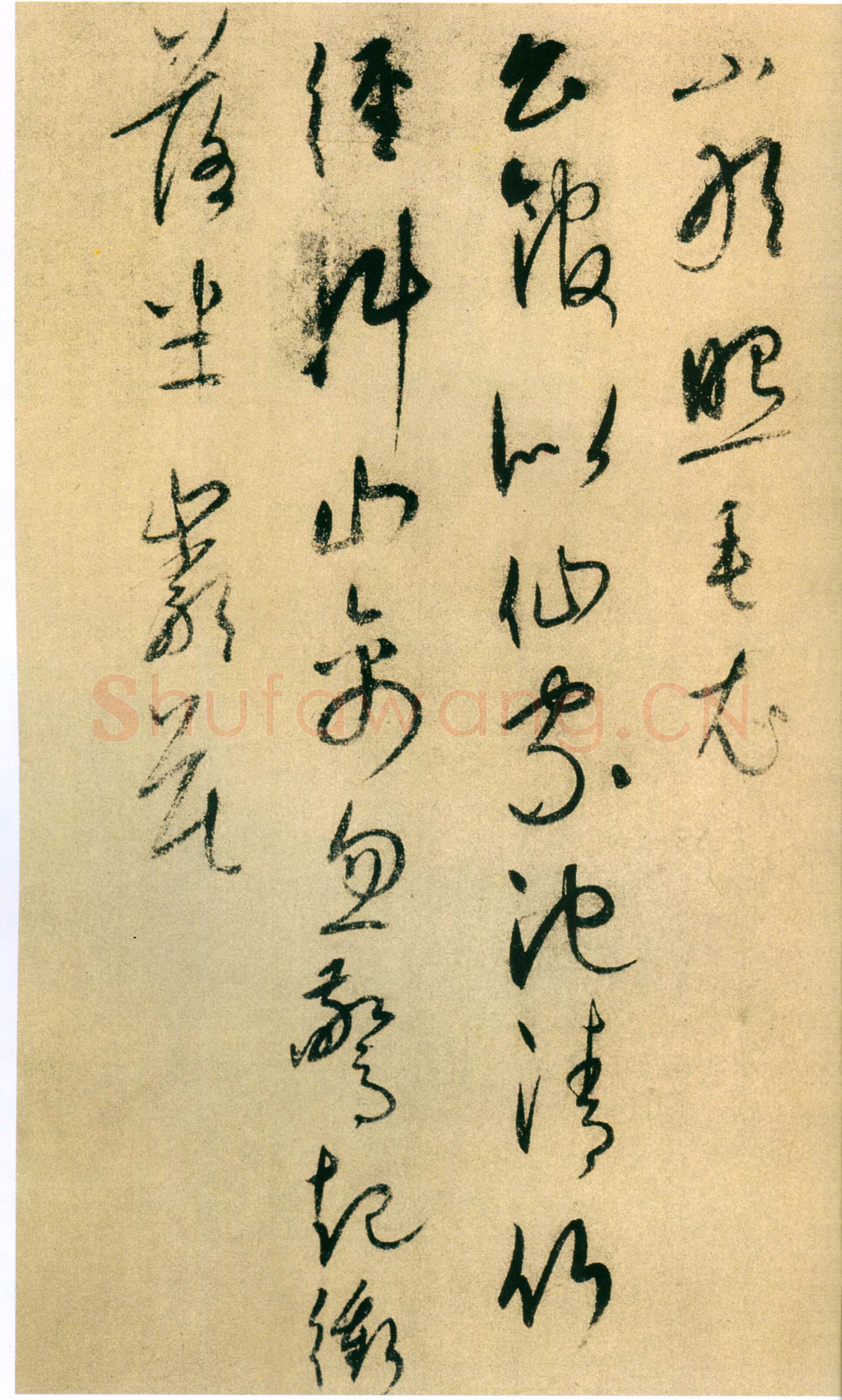 康里巎巎草书诗卷之《唐人绝句六首》　纵30.0厘米　横101.6厘米 元统二年(1334)日本东京国立博物馆藏(高岛菊次郎氏寄赠)