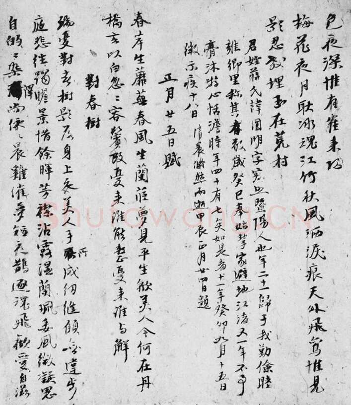 倪瓒自书述怀诗稿册