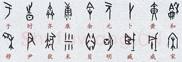 甲骨文百家姓甲骨文写法,摘自甲骨文百家姓