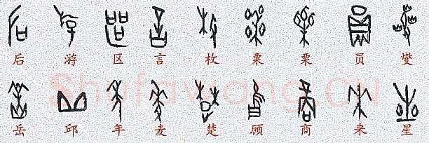 甲骨文百家姓甲骨文写法,摘自甲骨文百家姓