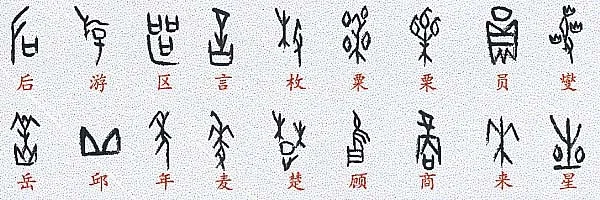 甲骨文百家姓甲骨文写法,摘自甲骨文百家姓