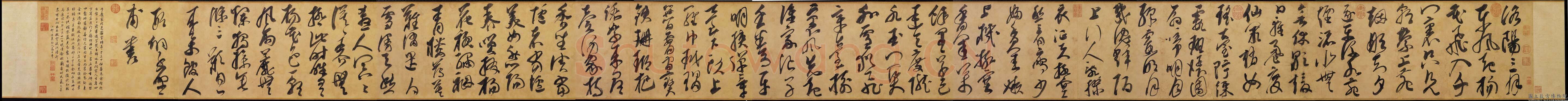 邢侗《草书古诗卷》纸本草书 28.2×441.5cm 台北故宫博物院藏