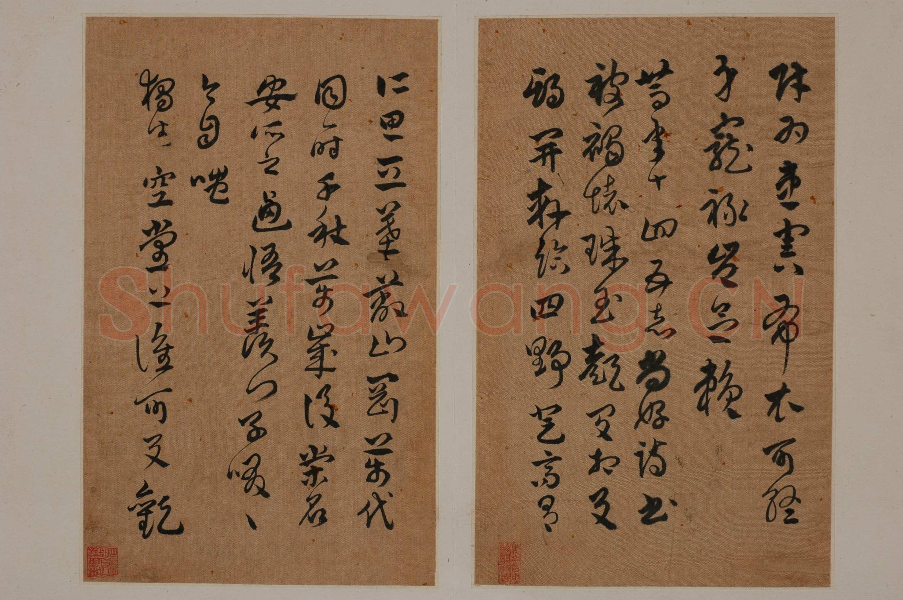傅山《各体书册》绢本 章草、楷书、行书、隶书 14.5×23.1cm 湖南博物院藏