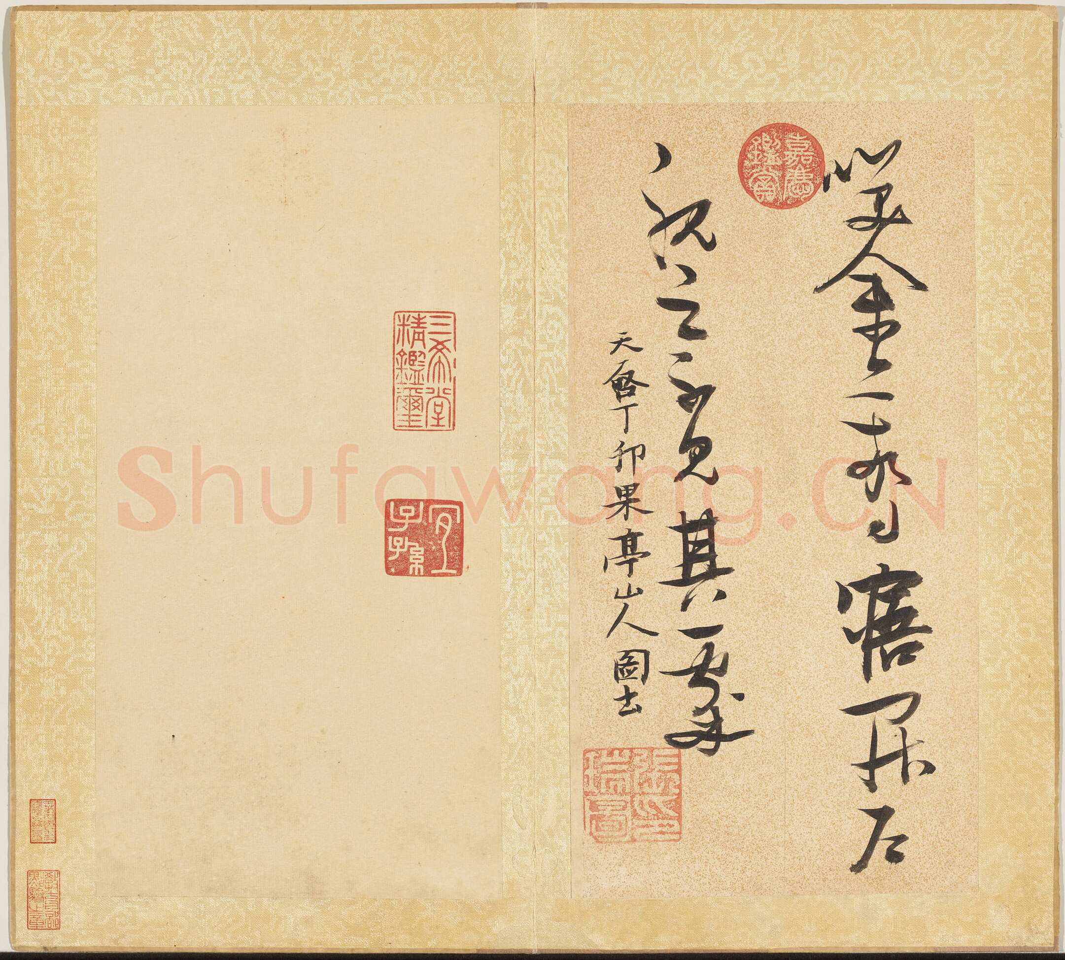 张瑞图《草书后赤壁赋册》纸本草书 29.3x15cm ×15 天启七年(1627)台北故宫博物院藏