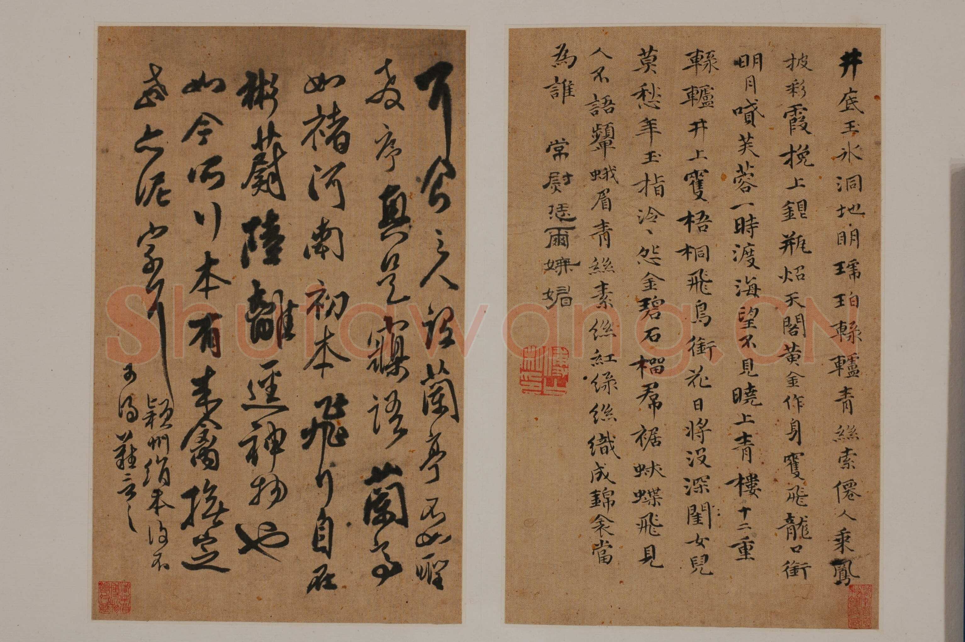 傅山《各体书册》绢本 章草、楷书、行书、隶书 14.5×23.1cm 湖南博物院藏