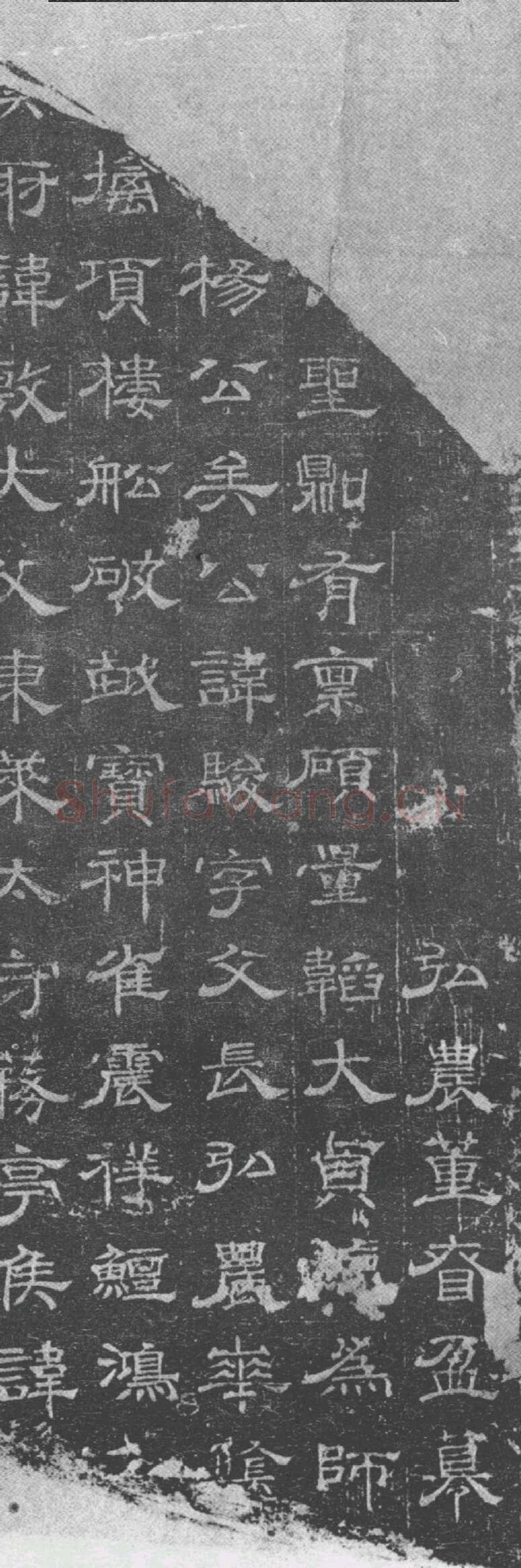 杨骏残志西晋碑刻碑拓,摘自西晋杨骏残志