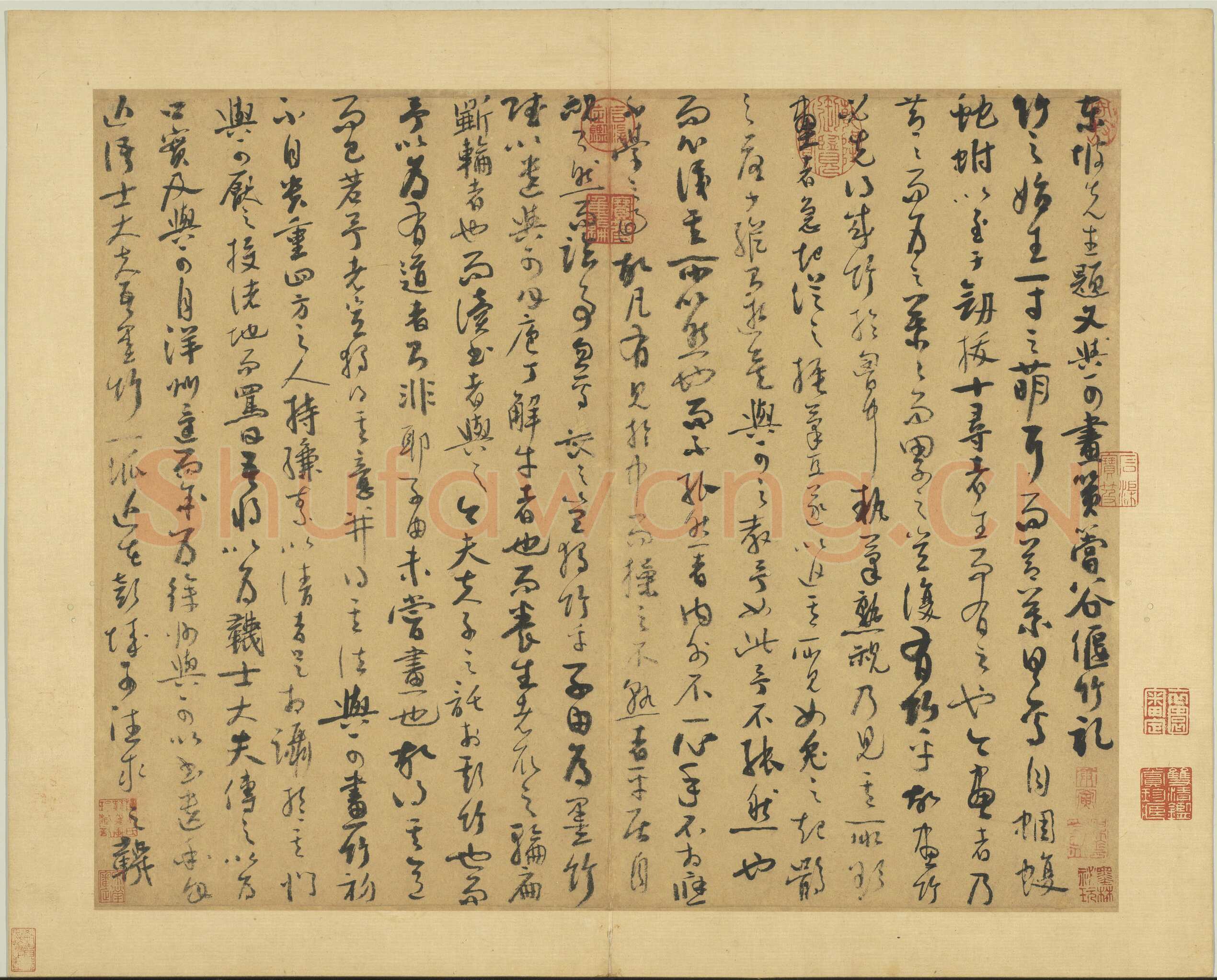 吴镇《墨竹谱》册 纸本 每页纵40.3厘米，横52厘米 二十二页 台北故宫博物院藏