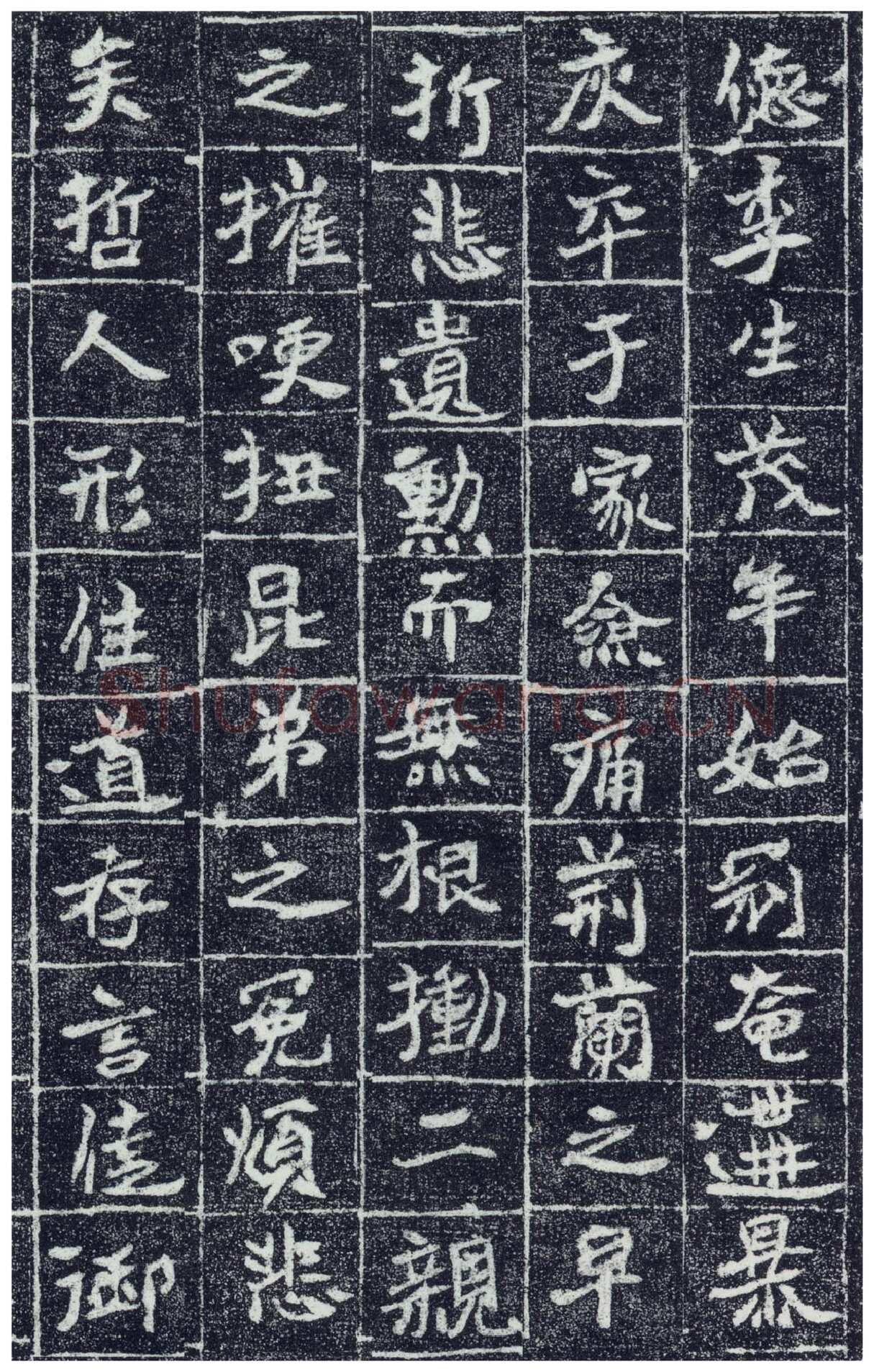 李瞻墓志前秦北朝碑刻碑拓,摘自前秦北朝李瞻墓志