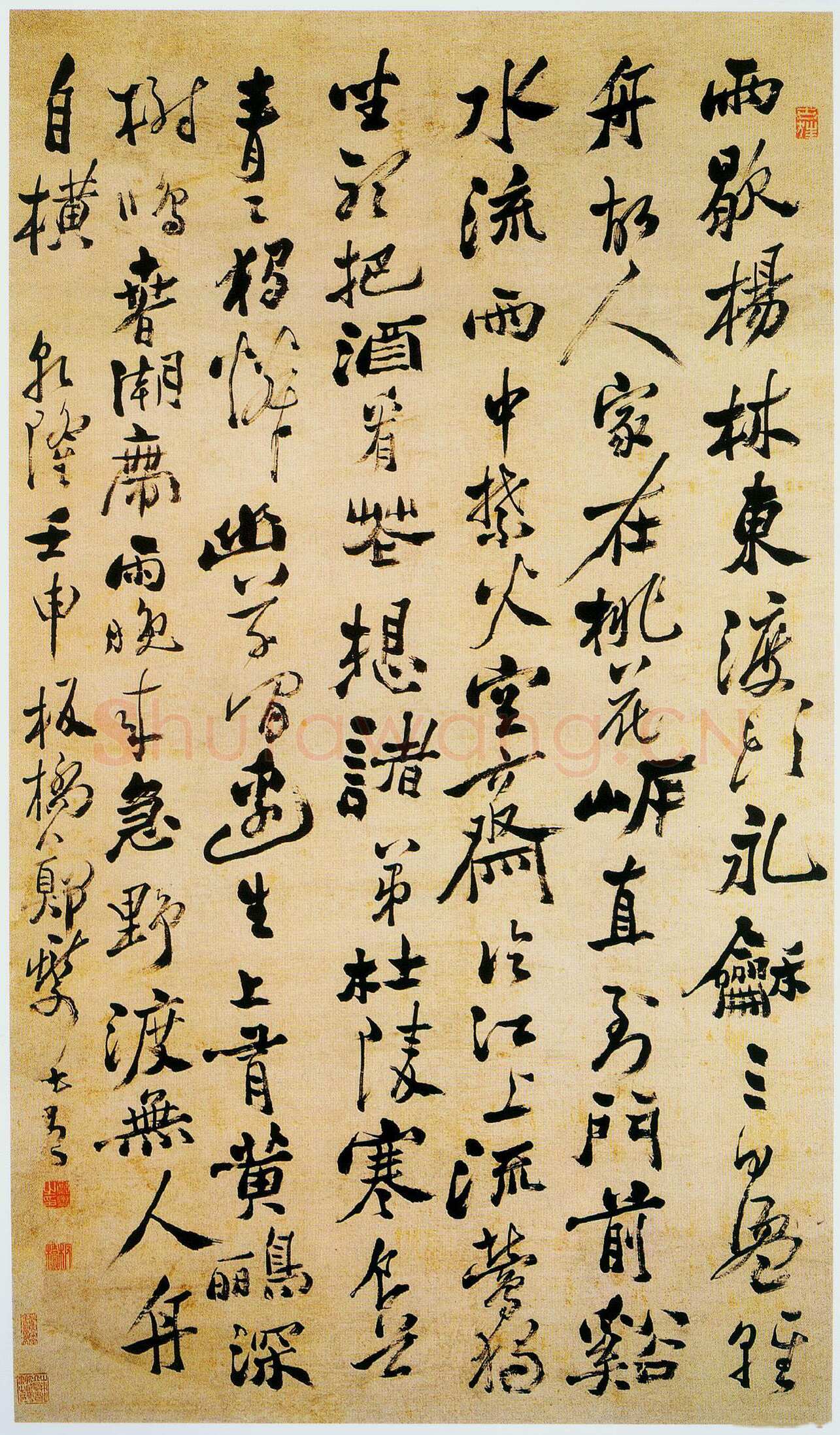 郑燮(郑板桥)《行书诗轴》纸本行书 164×94cm 1752年 济南市博物馆藏