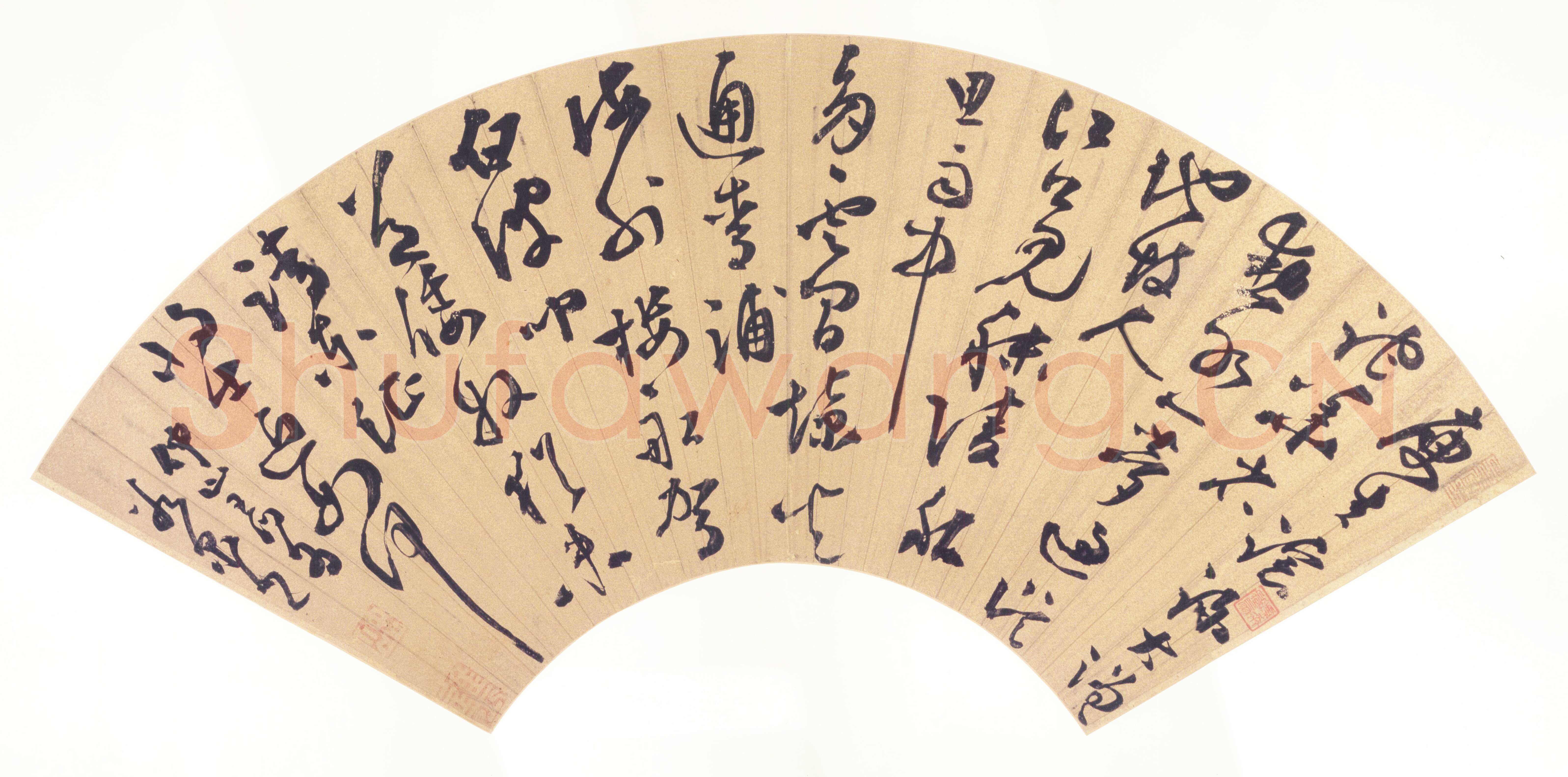 王问《草书感作诗扇》上海博物馆藏