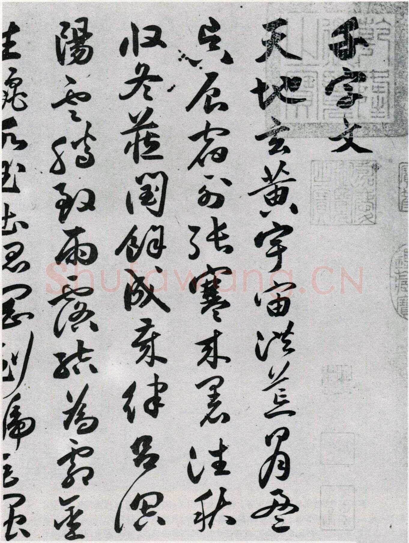 祝允明《草书千字文》纸本 纵31.1cm 横372.9cm 台北故宫博物院藏