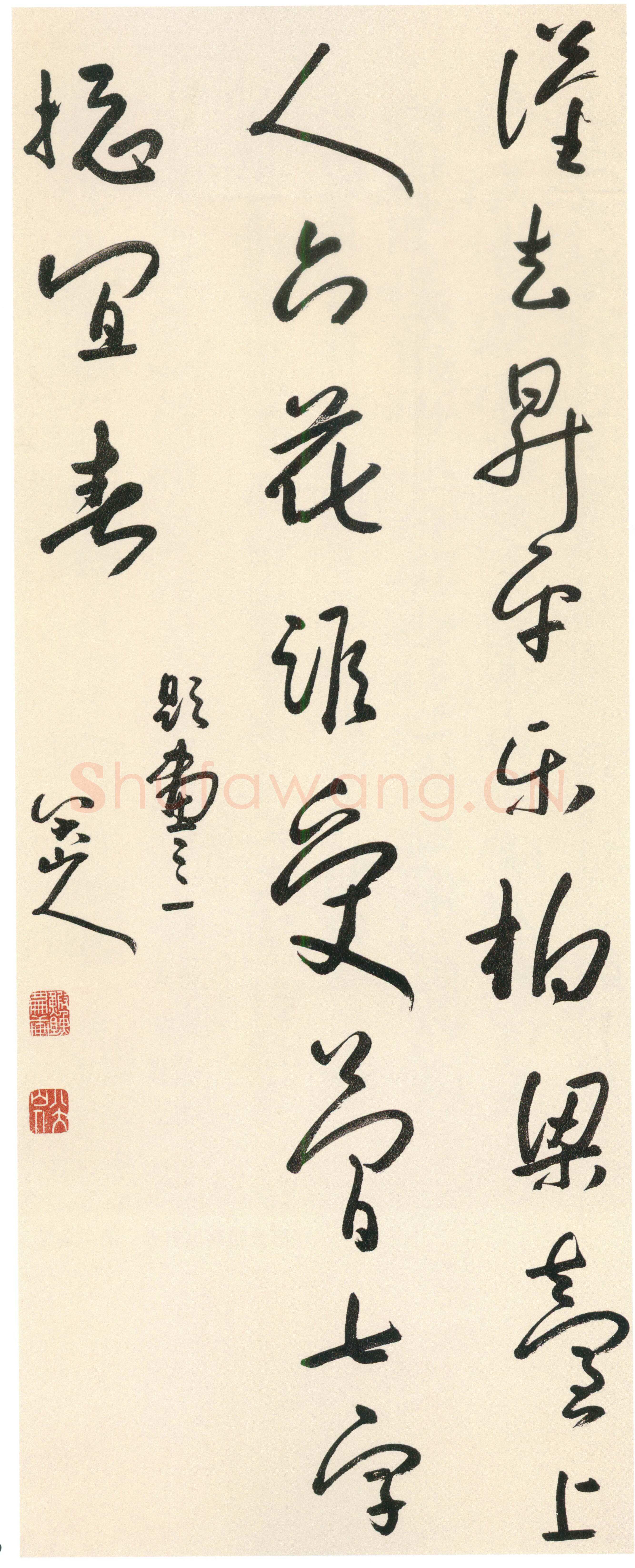 朱耷(八大山人)《行书题画诗轴》纸本行书 123.7×49.8cm 上海博物馆藏