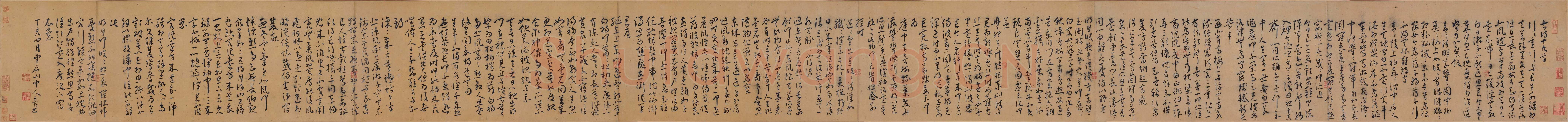王宠《草书古诗十九首卷》纸本 草书 29.3×380.1cm 上海博物馆藏