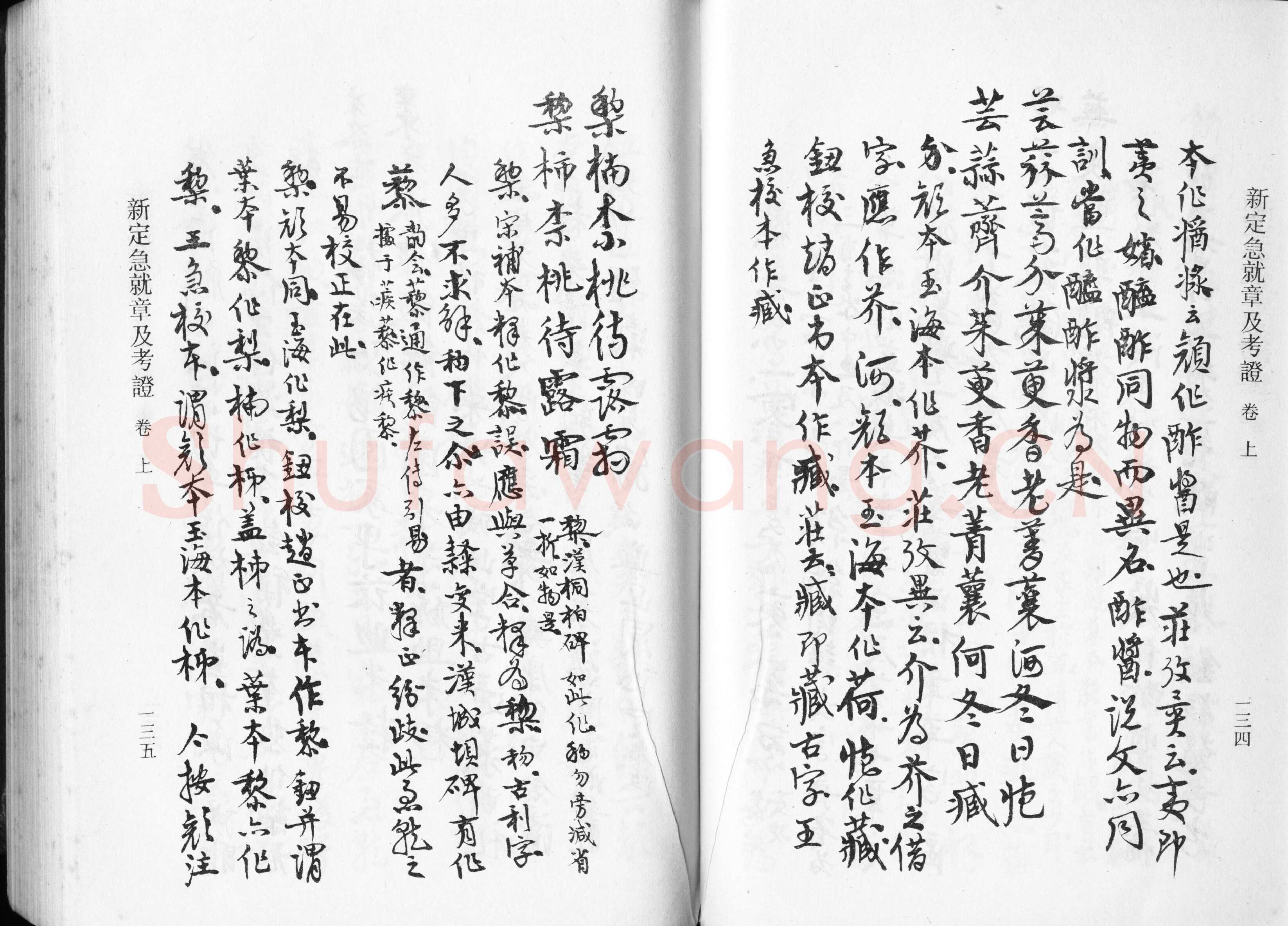 高二适《新定急就章及考证》