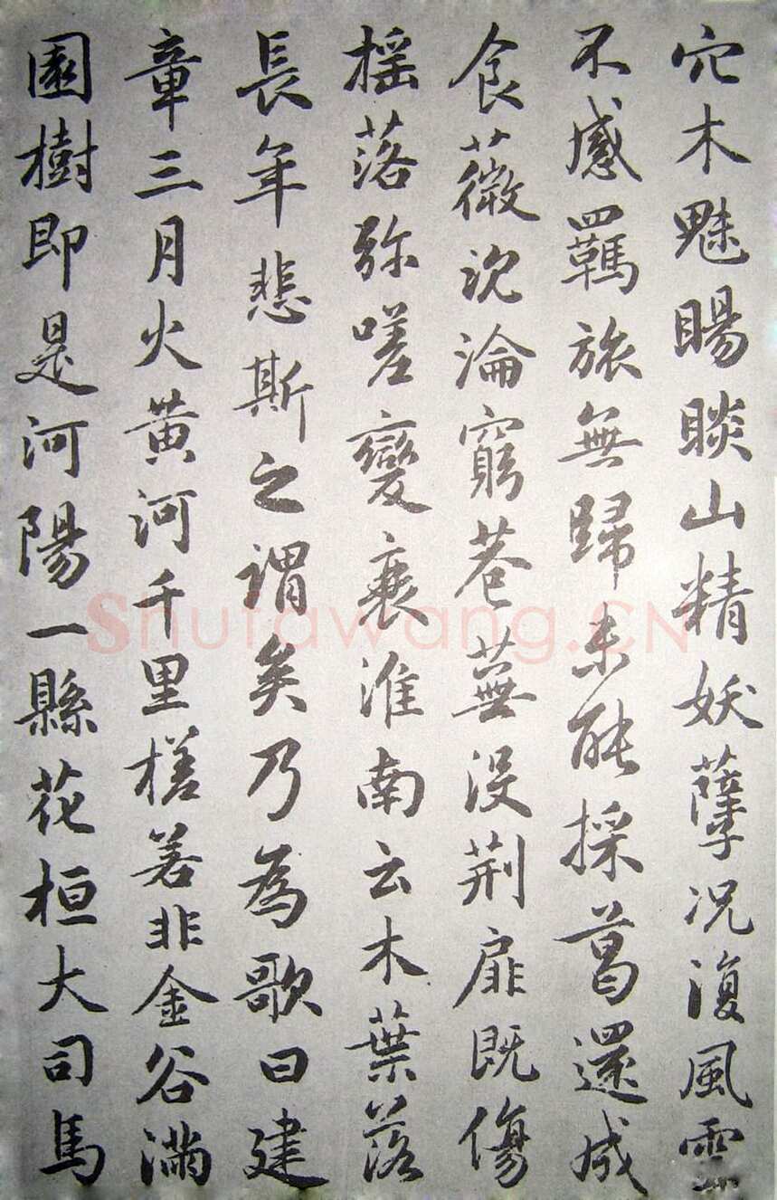 赵孟頫《临褚遂良枯树赋》纸本 行书 资料不详