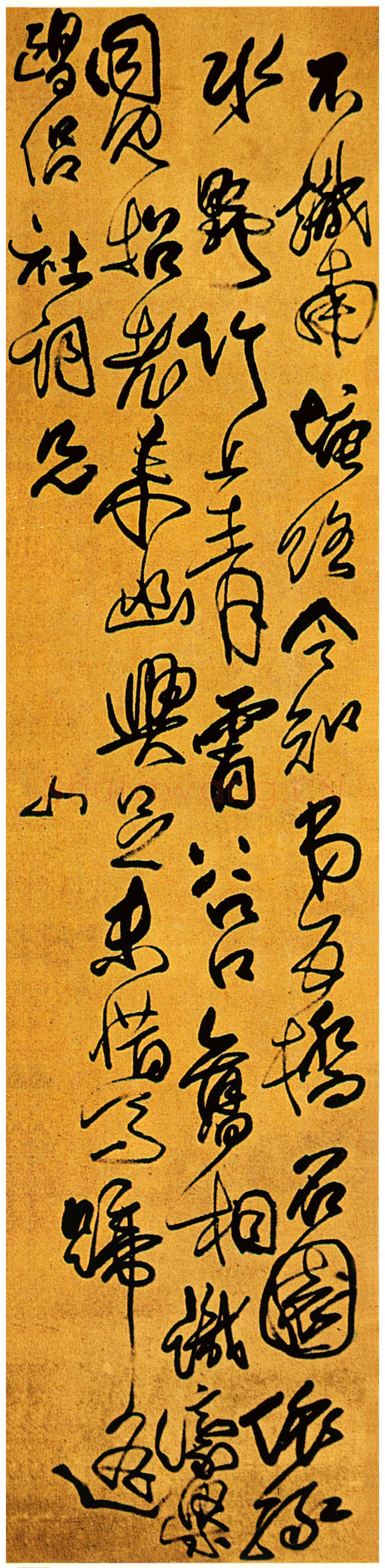 傅山《行草陪郑广文游何将军园林十首之一诗》轴 成都杜甫草堂博物馆藏