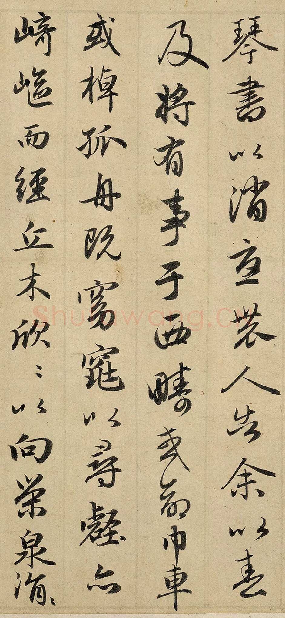 赵孟頫《归去来卷》纸本行书，24×146 厘米。辽宁省博物馆藏