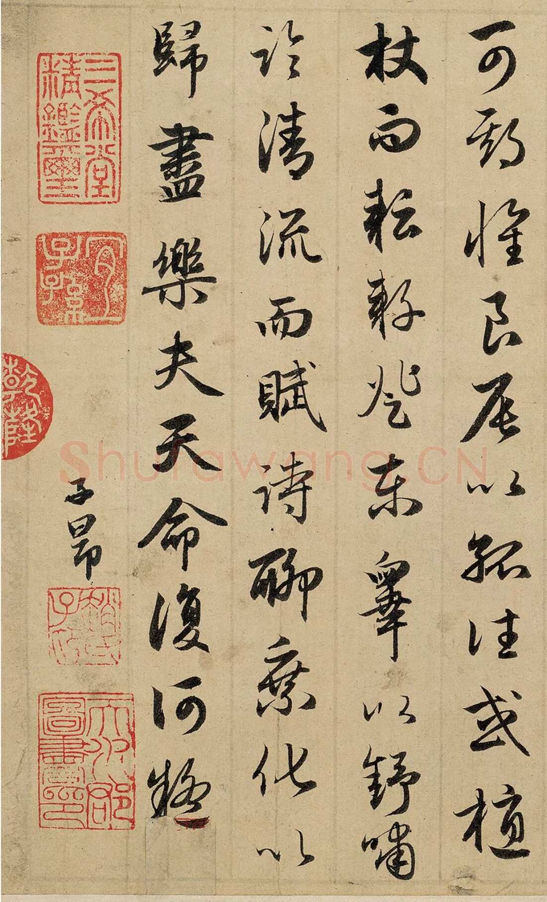 赵孟頫《归去来卷》纸本行书，24×146 厘米。辽宁省博物馆藏