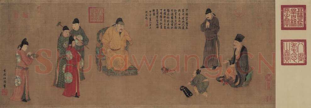 康里巎巎跋任仁发《张果老见明皇图卷》绢本 纵41.5cm 北京故宫博物院藏