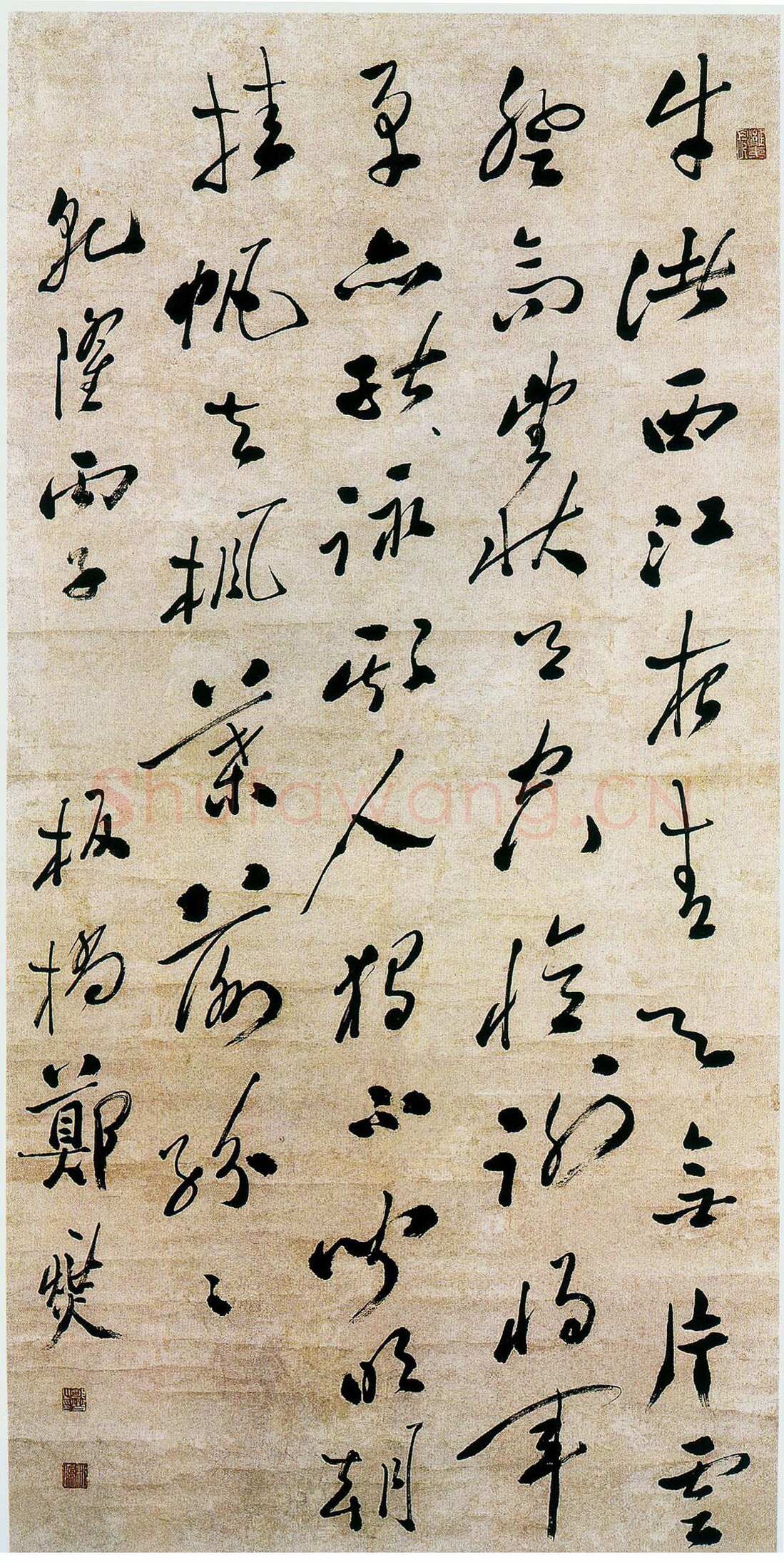 郑燮(郑板桥)《行书五言轴》纸本行书 136×60cm 1756年 扬州博物馆藏