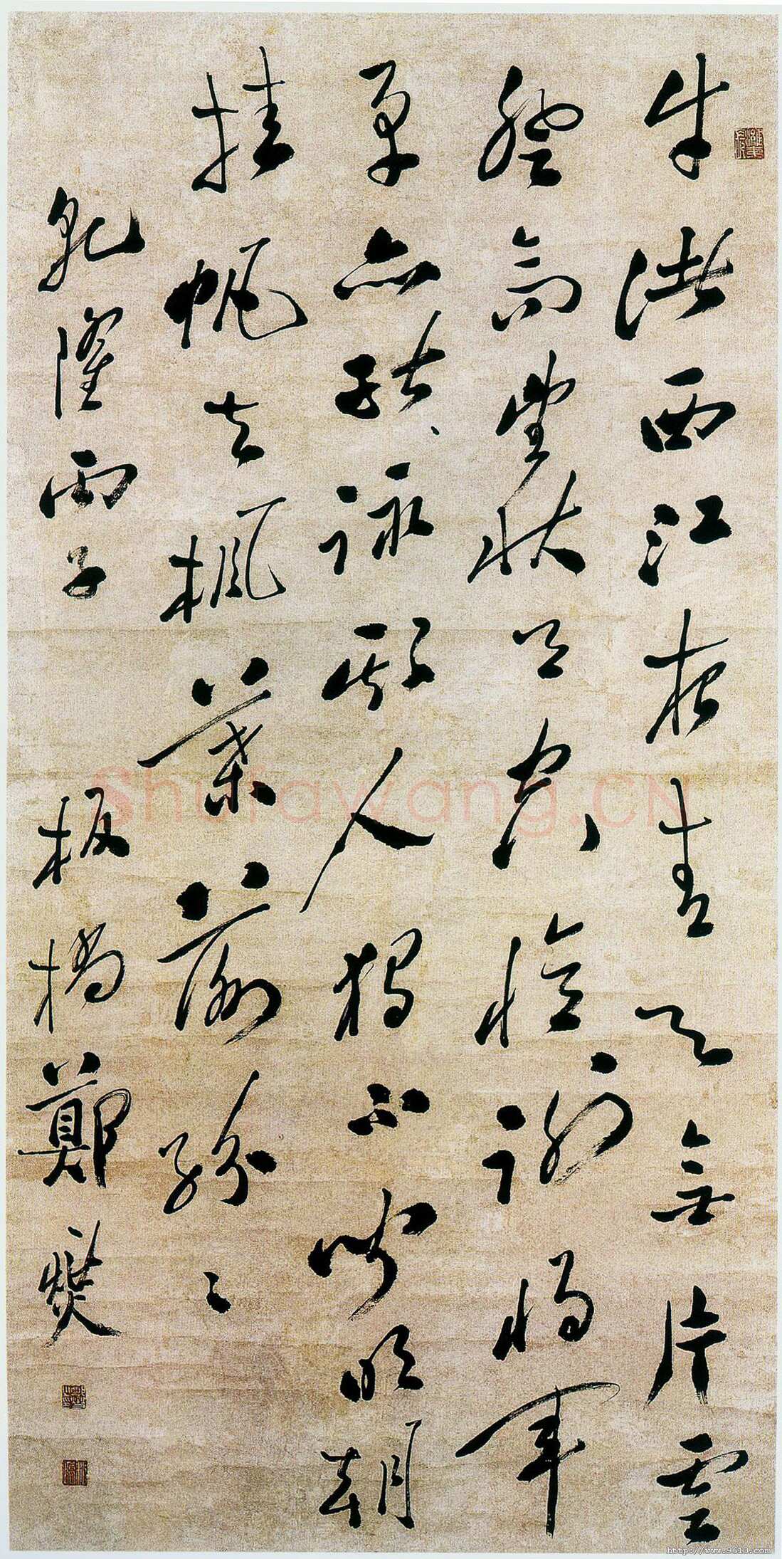 郑燮(郑板桥)《行书五言轴》纸本行书 136×60cm 1756年 扬州博物馆藏
