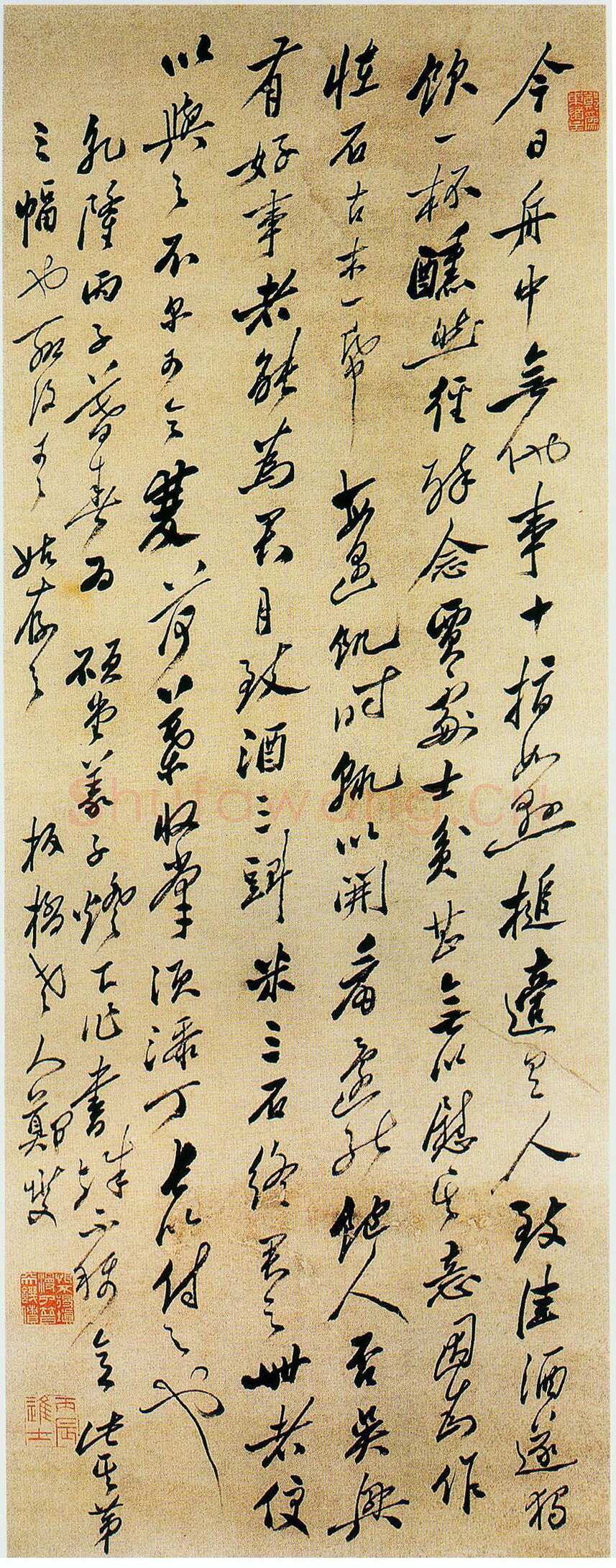 郑燮(郑板桥)《行书轴》纸本行书 122.3×46.4cm 1756年 中国国家博物馆藏