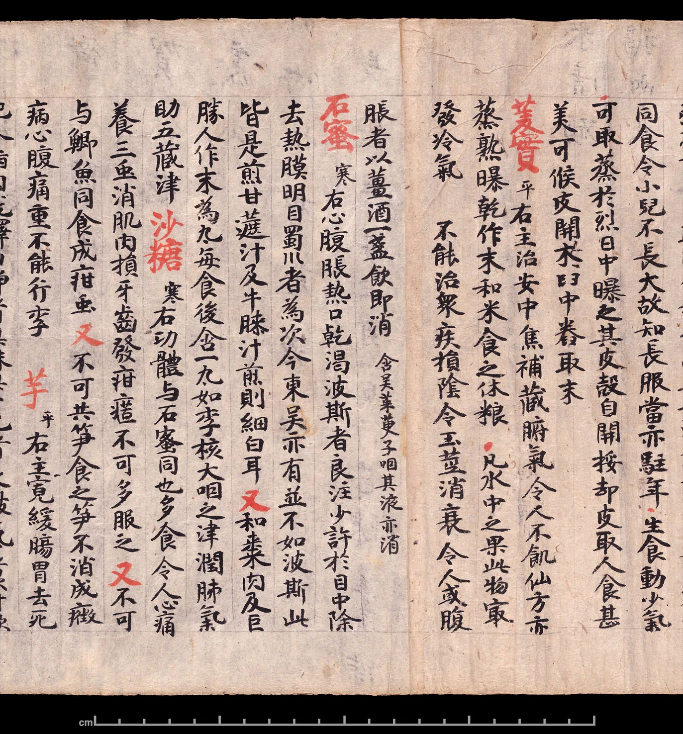 敦煌书法敦煌书法作品,摘自东晋至北宋食疗本草