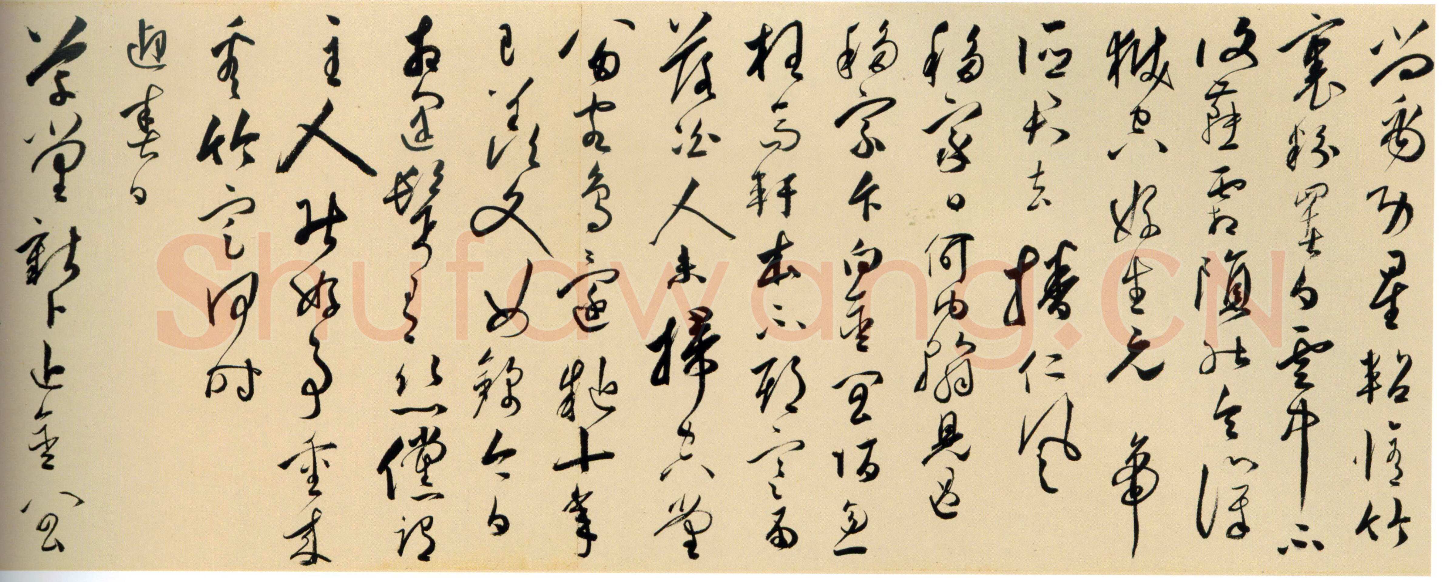 王穉登《行草书游虎丘诗卷》纸本 行草书 29.1×333.5cm，上海博物馆藏