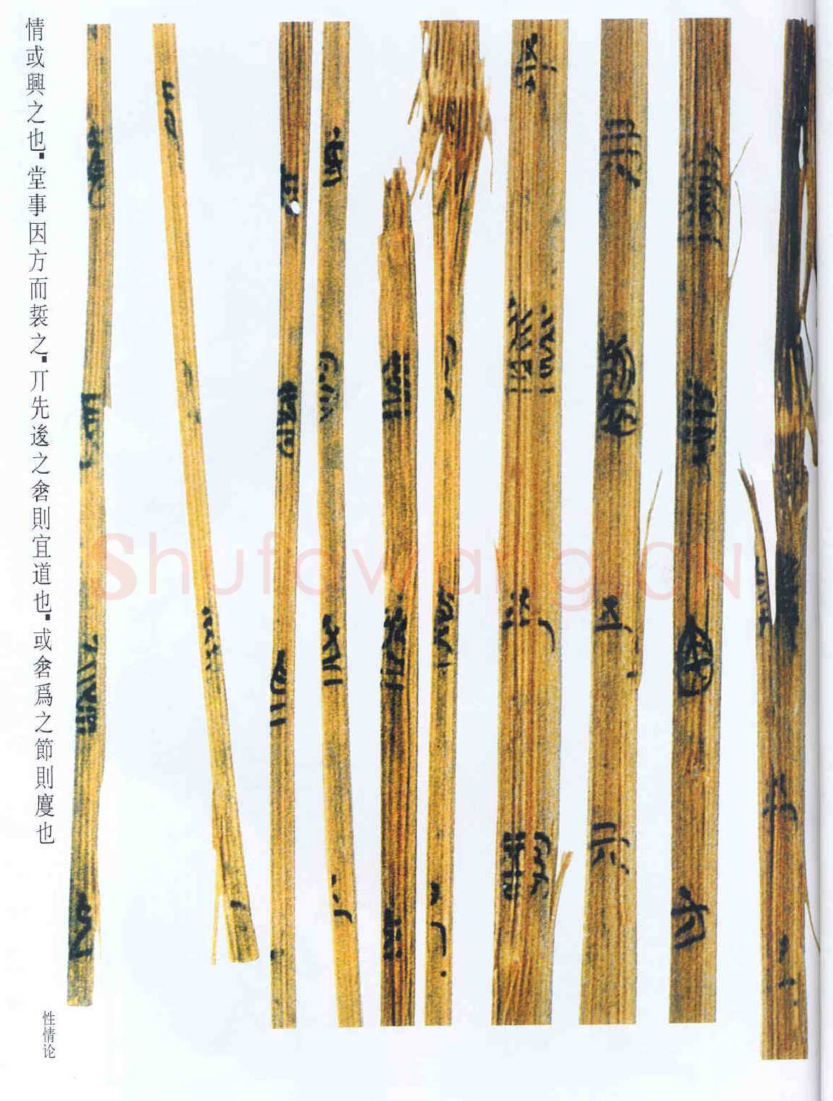 上海博物馆藏楚简朱书陶文作品欣赏,摘自先秦上海博物馆藏楚简