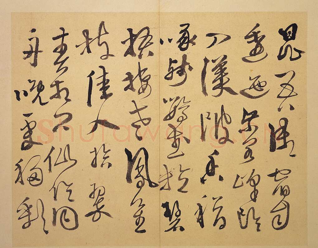 徐渭《行草书杜甫秋兴八首》册页 纸本 高25.3厘米 台北故宫博物院藏