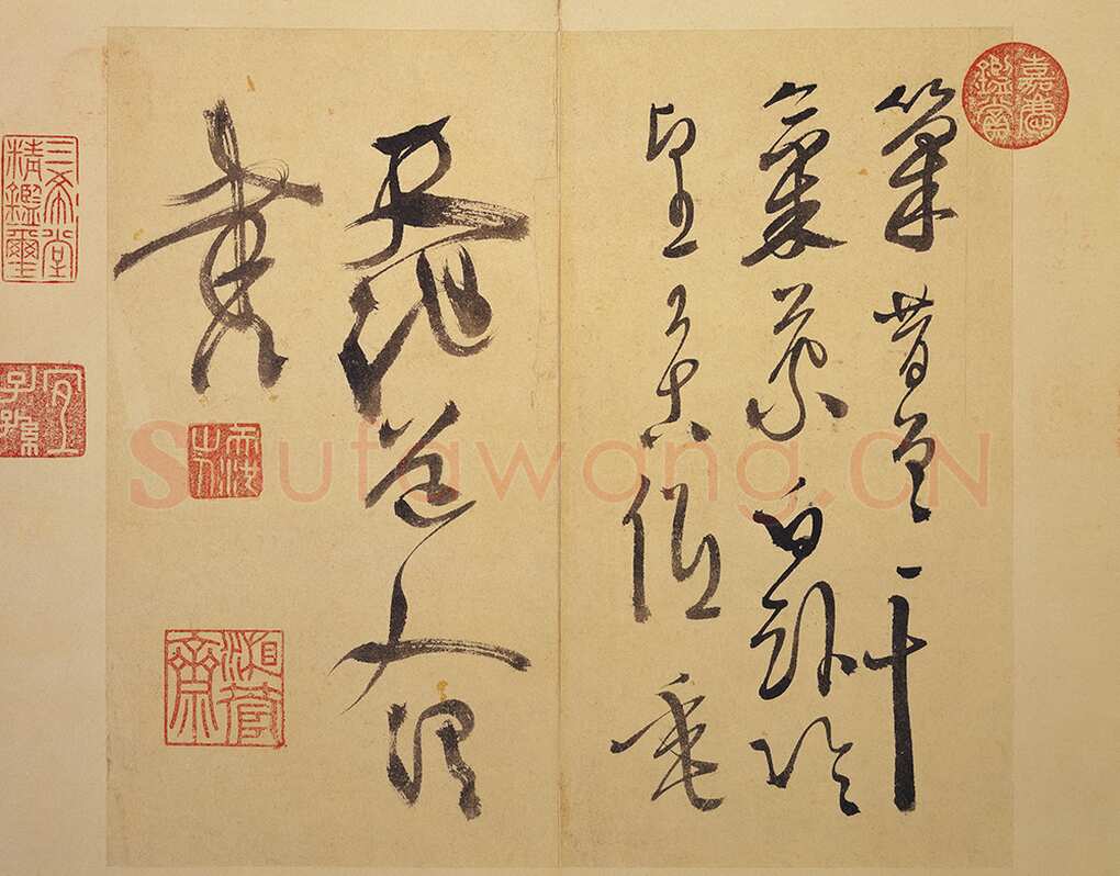 徐渭《行草书杜甫秋兴八首》册页 纸本 高25.3厘米 台北故宫博物院藏