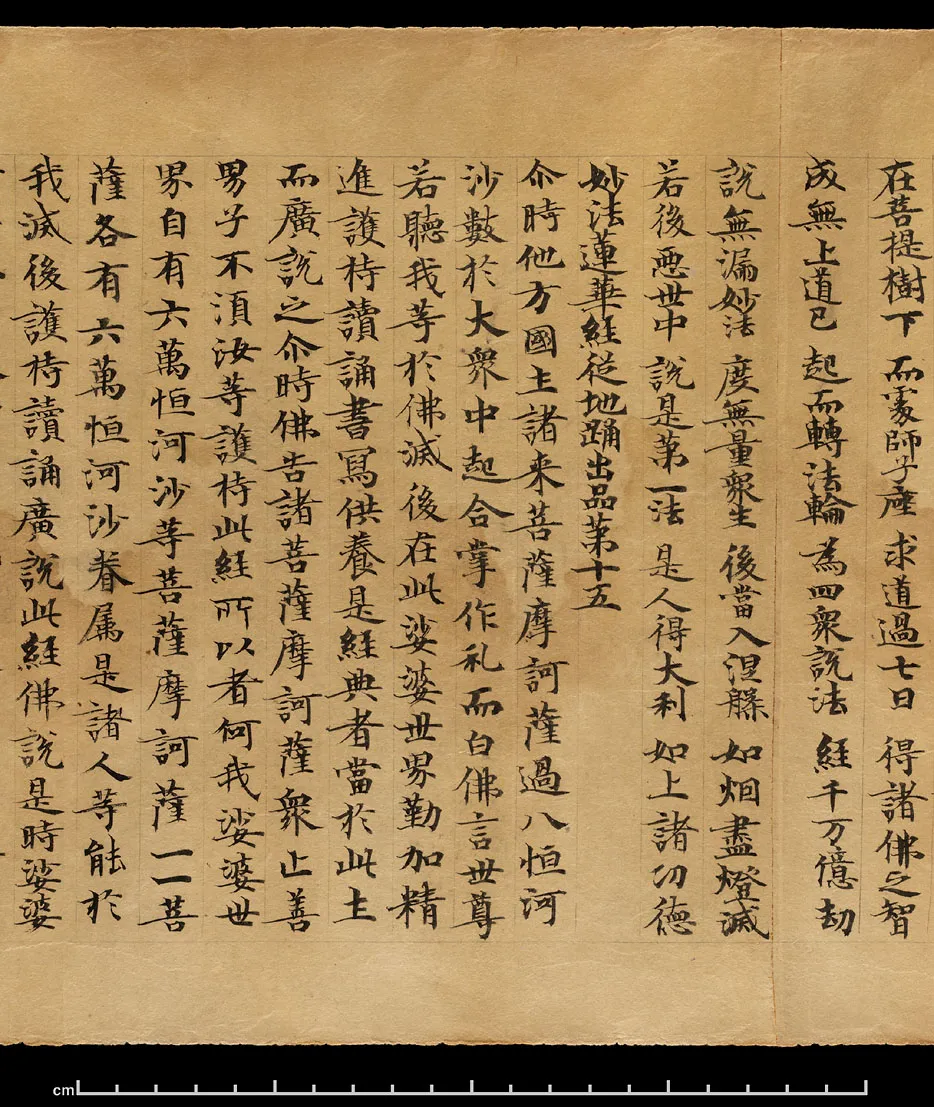 敦煌书法敦煌书法作品,摘自东晋至北宋妙法莲华经