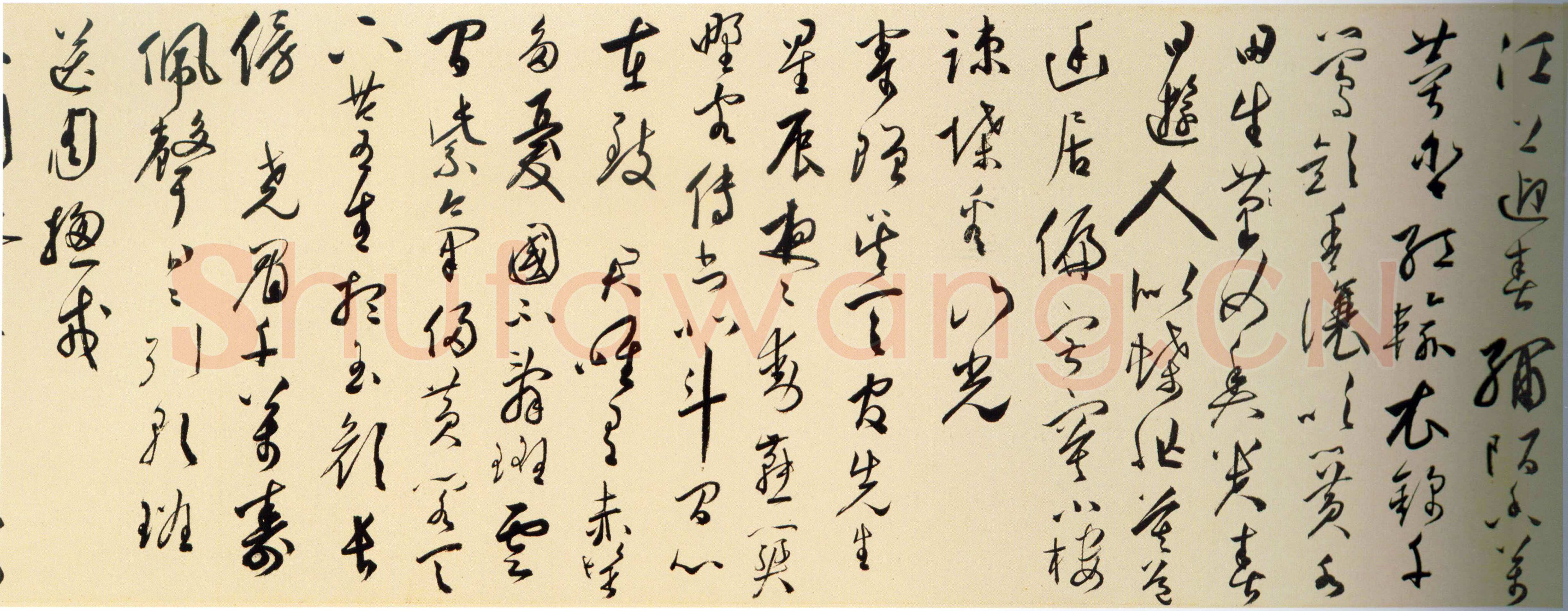 王穉登《行草书游虎丘诗卷》纸本 行草书 29.1×333.5cm，上海博物馆藏