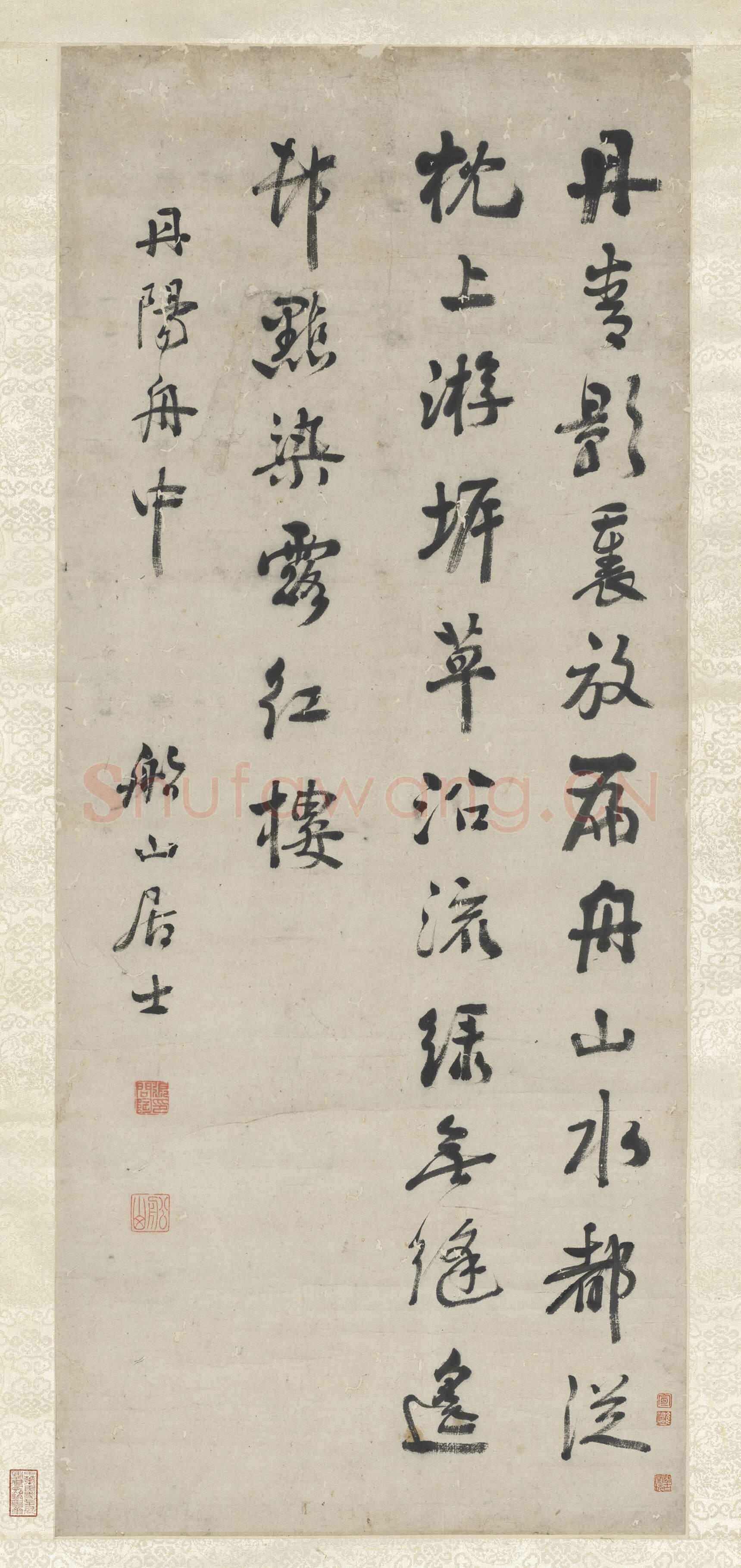 张问陶《行书七言绝句诗轴》纸本 行书 105×43cm 台北故宫博物院藏