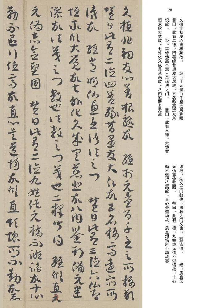 敦煌书法敦煌书法作品,摘自东晋至北宋唐人草书法华经玄赞卷