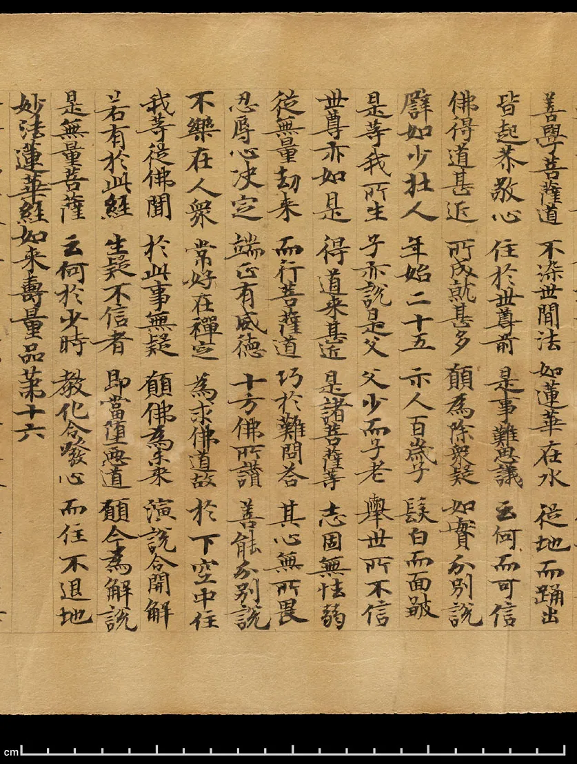敦煌书法敦煌书法作品,摘自东晋至北宋妙法莲华经