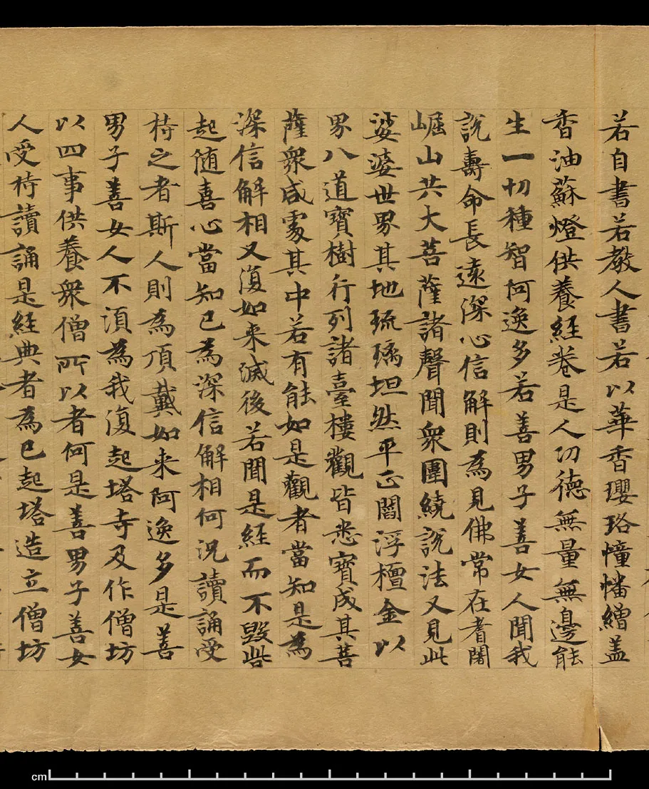 敦煌书法敦煌书法作品,摘自东晋至北宋妙法莲华经