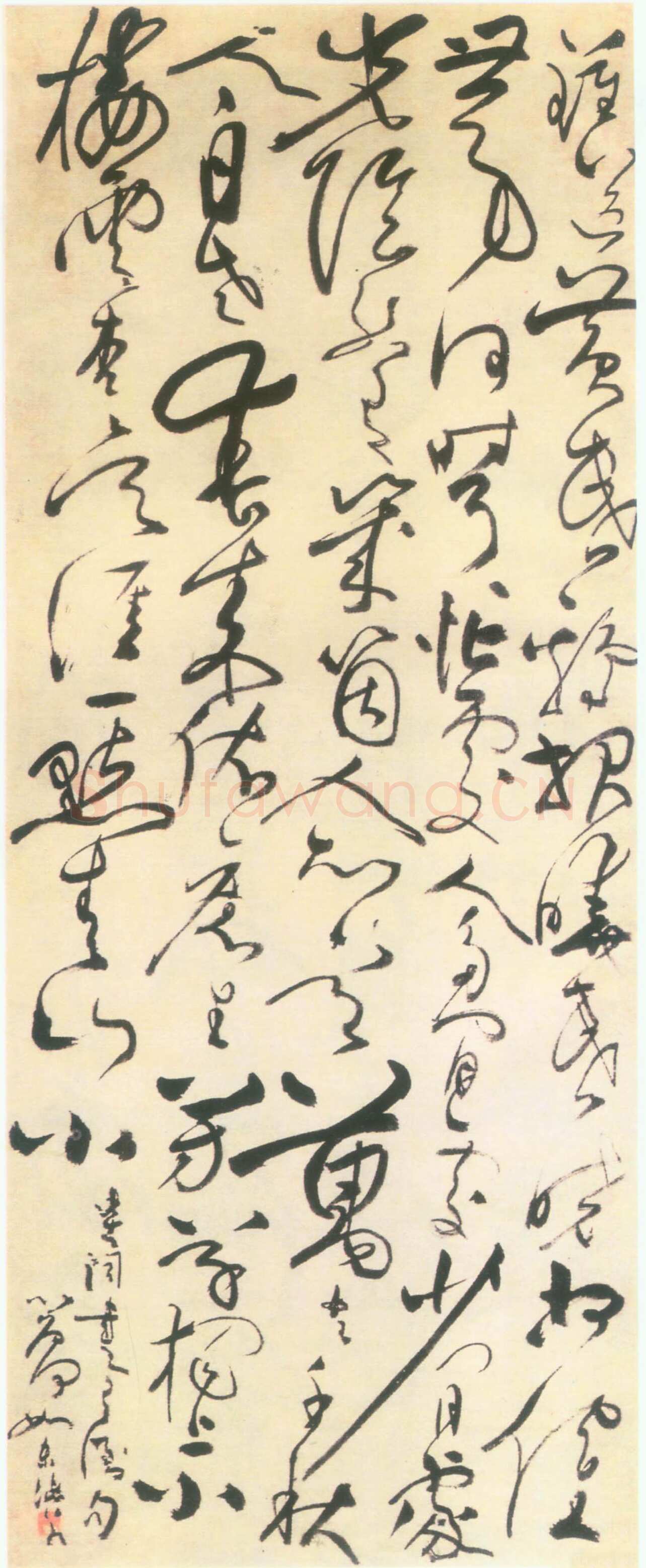 张弼《蝶恋花词轴》纸本草书 148×59.4cm 北京故宫博物院藏