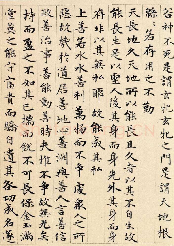 赵孟頫《老子道德经卷》纸本 小楷 24.3x153.3cm 1316年 北京故宫博物院藏