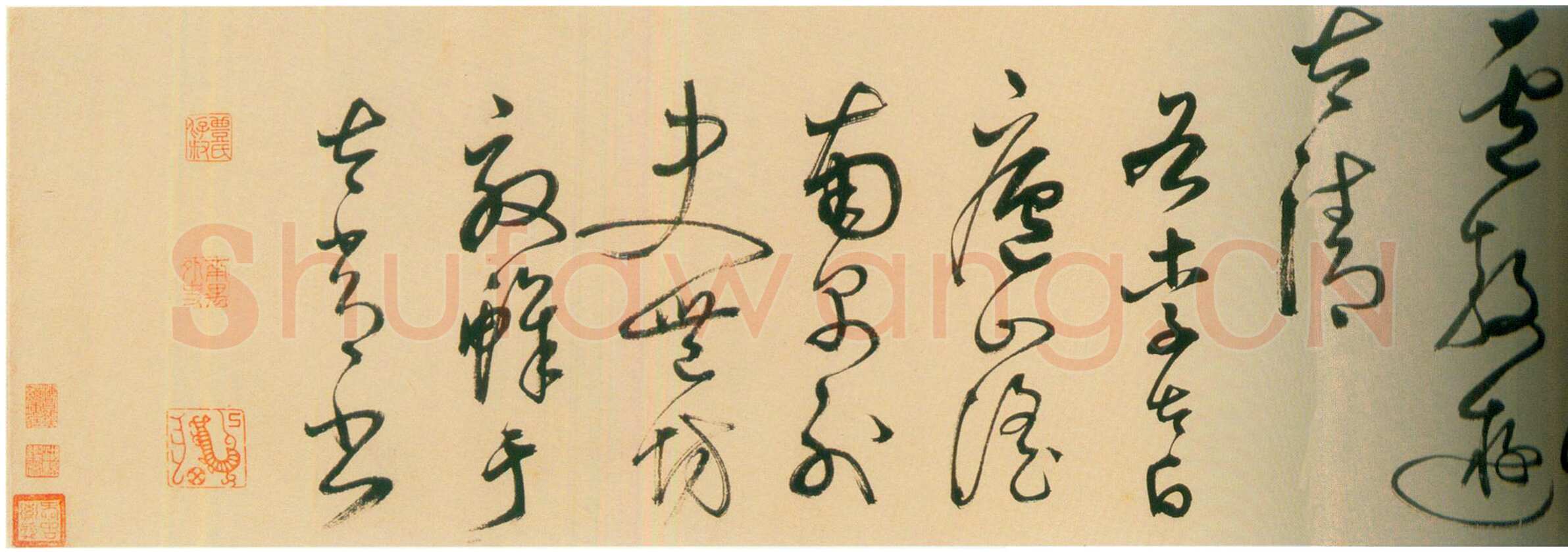 丰坊《草书李白庐山谣诗卷》纸本草书 纵24.4cm 横541.6cm 上海博物馆藏
