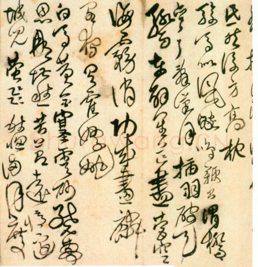 傅山《楷草书自书诗卷》绢本 纵24.5cm，横104cm，北京故宫博物院藏