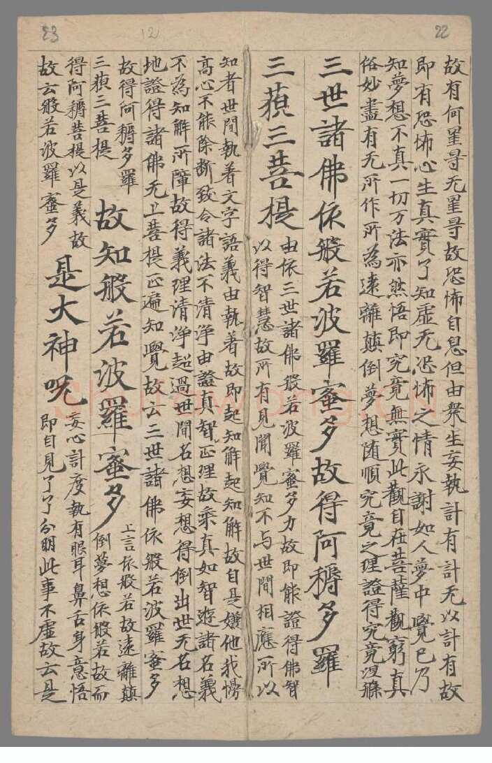 敦煌书法敦煌书法作品,摘自东晋至北宋般若波罗蜜多心经