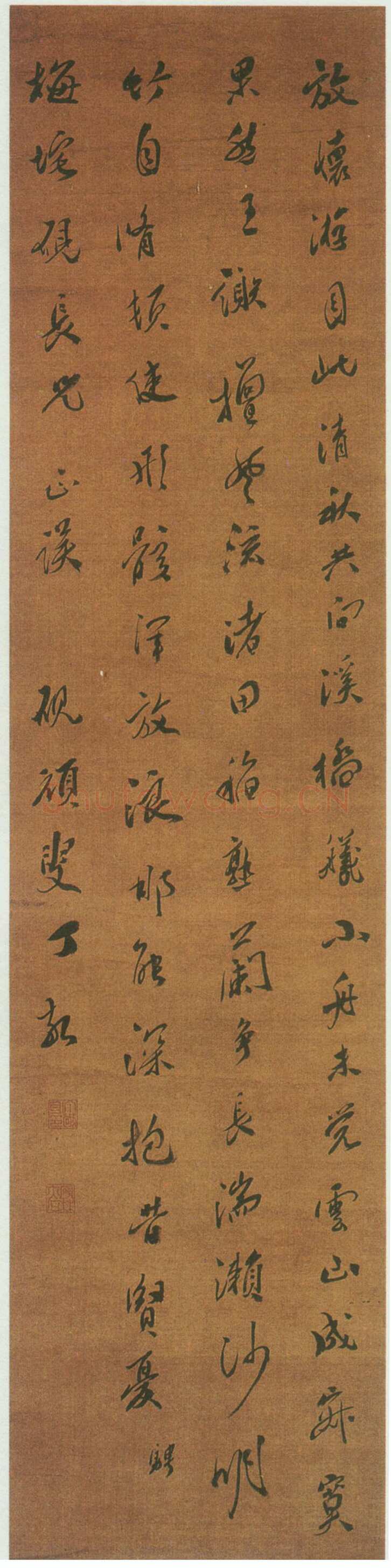 丁敬《行书七律诗轴》纸本　127×30cm 西泠印社藏