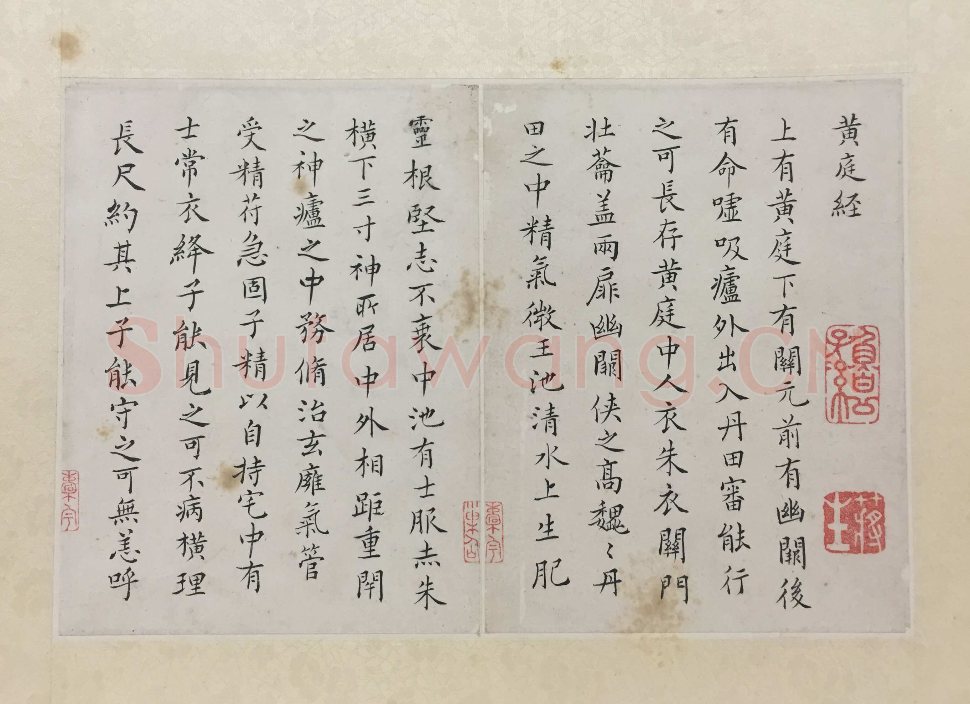 蒋衡《临小楷黄庭经册》各15×23cm　 无锡博物院藏