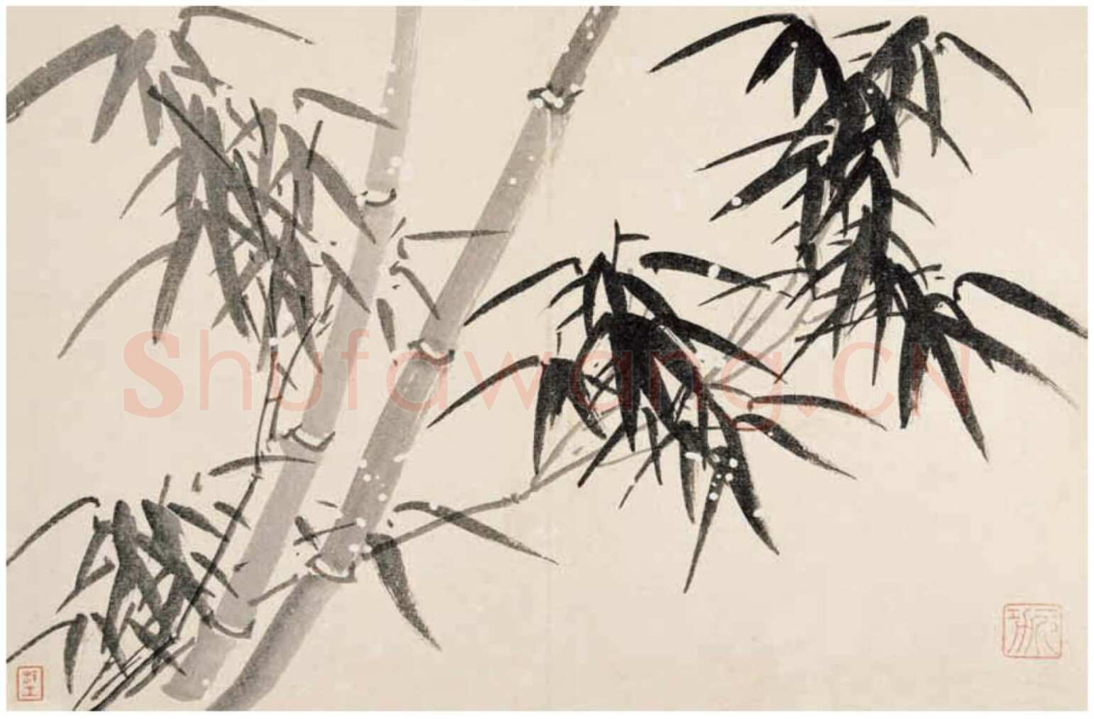 归庄《墨竹诗翰册》24.5×35.5cm×15 昆仑堂美术馆藏