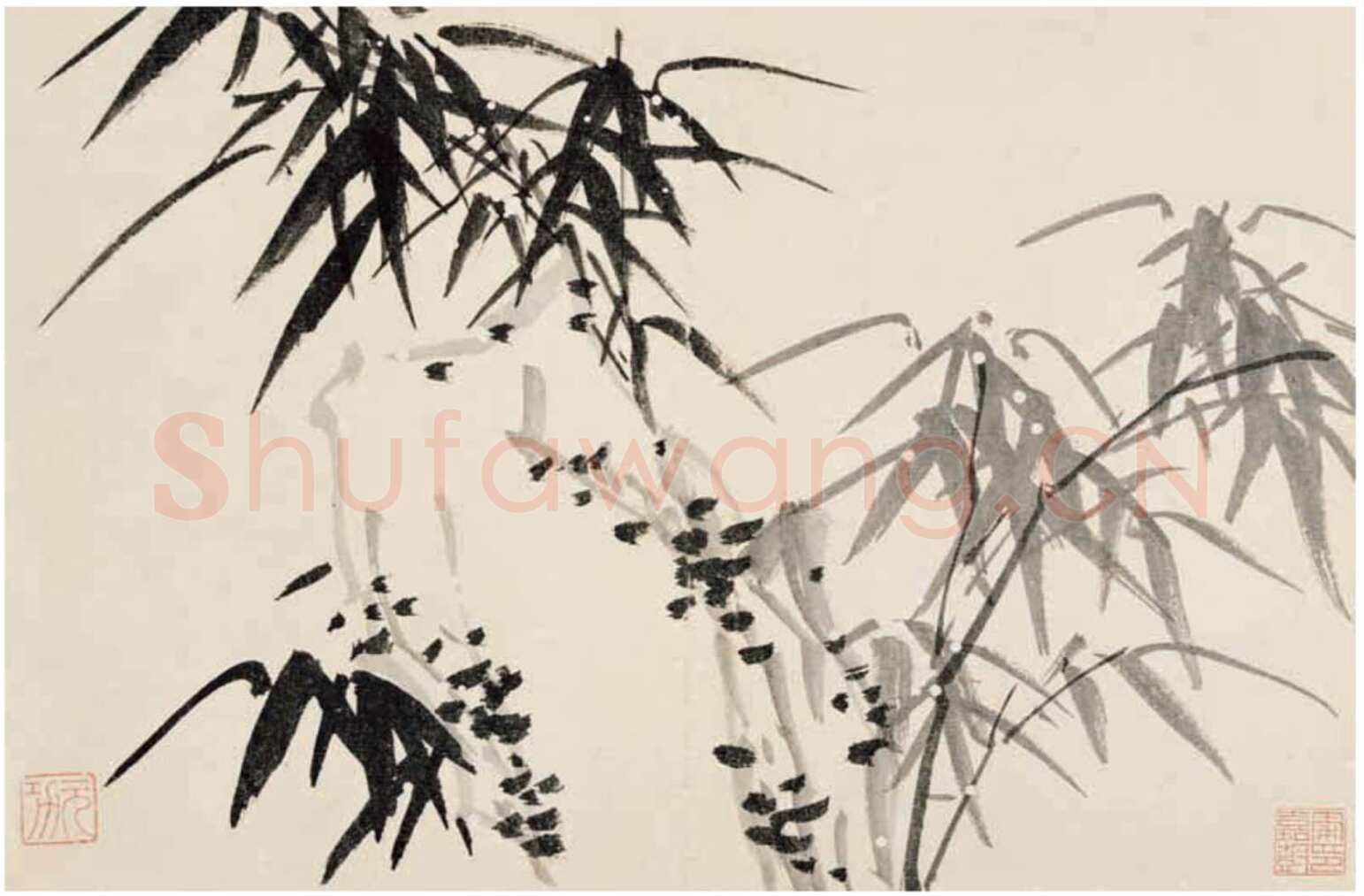归庄《墨竹诗翰册》24.5×35.5cm×15 昆仑堂美术馆藏