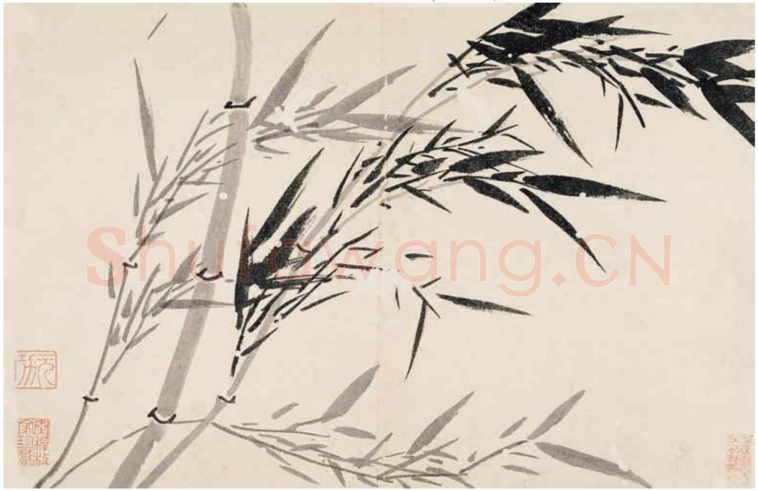 归庄《墨竹诗翰册》24.5×35.5cm×15 昆仑堂美术馆藏
